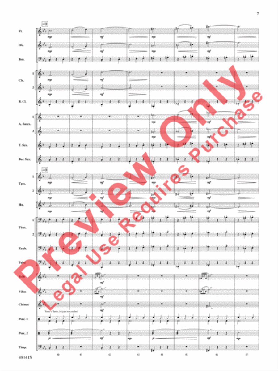 The Offerings of Nadab and Abihu Concert Band scores gallery preview page 8