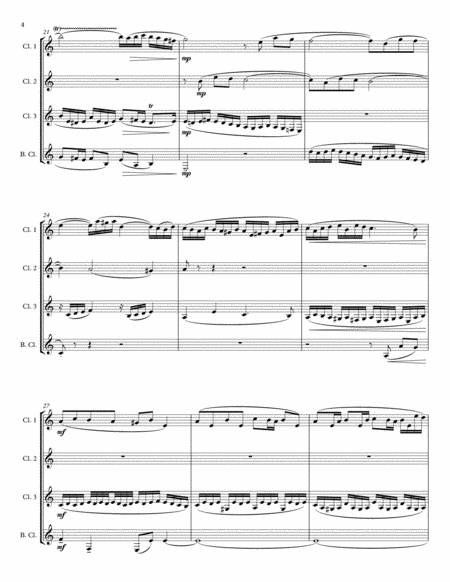 Little Fugue in G Minor, BWV 578 for Clarinet Quartet or Choir image number null