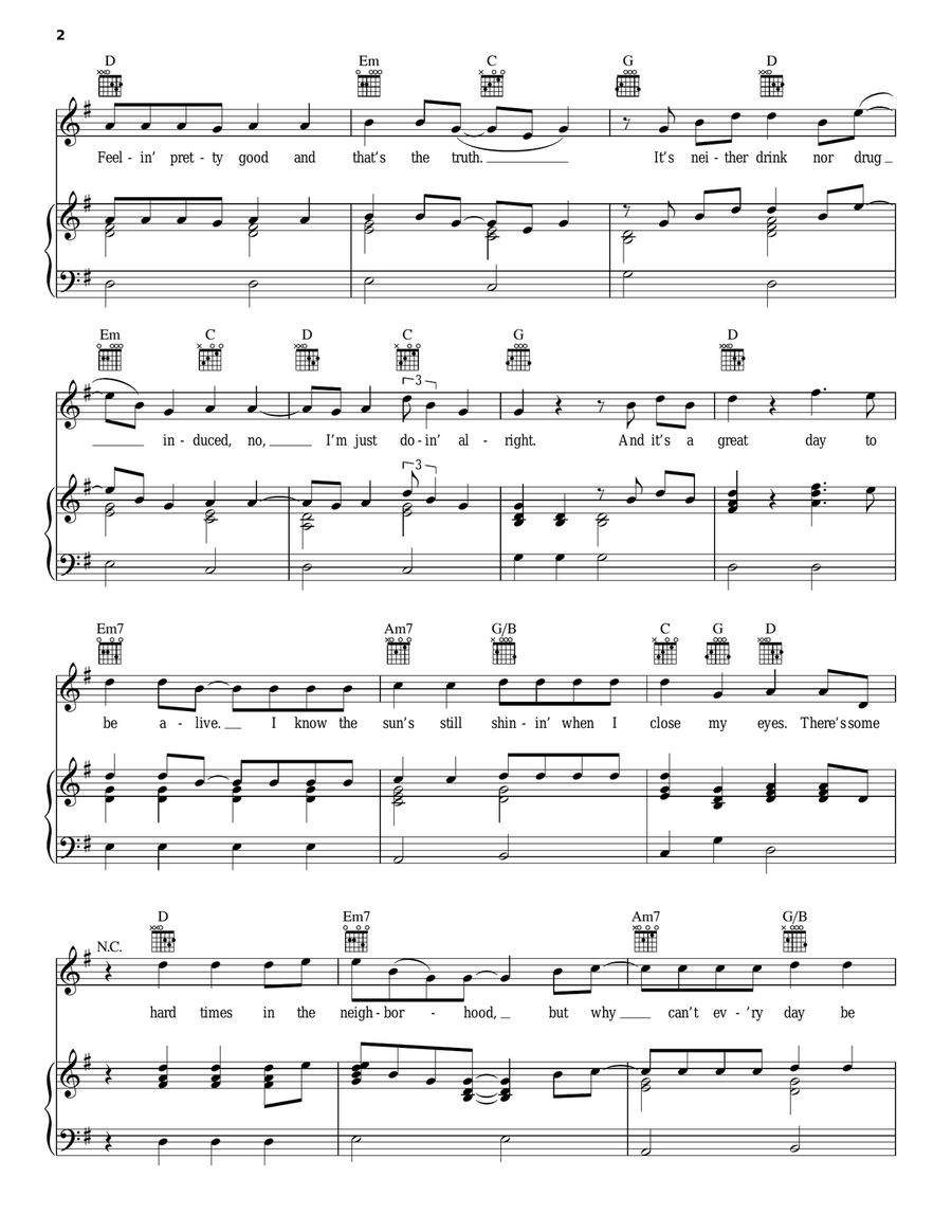 It's A Great Day To Be Alive Acoustic Guitar scores gallery preview page 2