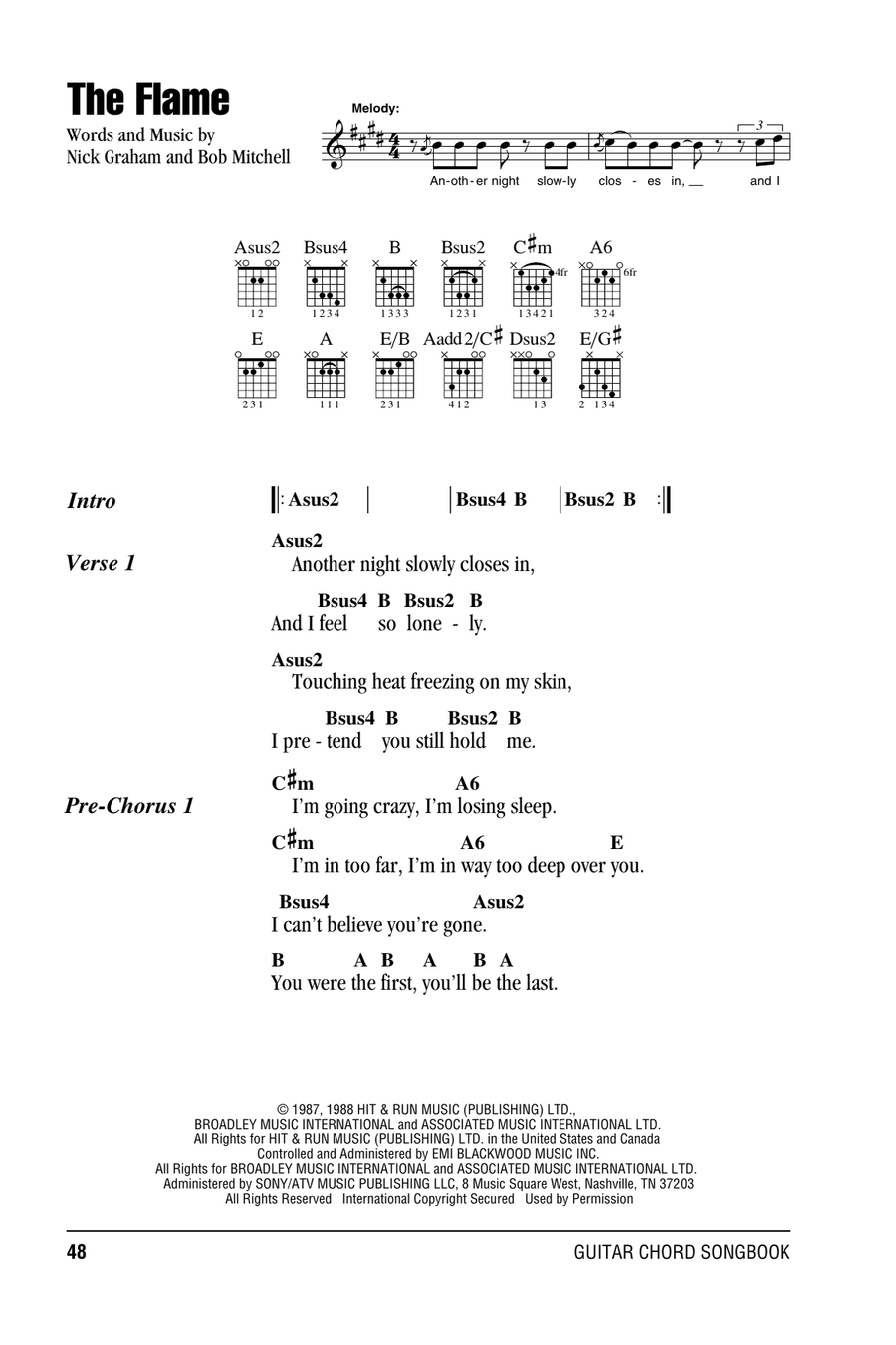 The Flame The Flame Acoustic Guitar scores gallery preview page 1