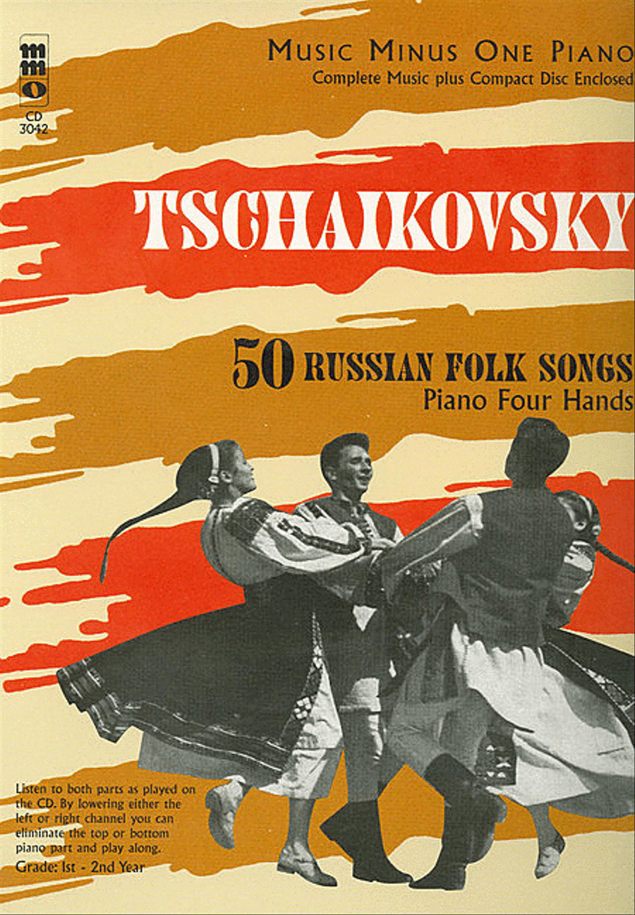 Tchaikovsky - 50 Russian Folk Songs Piano Duet scores gallery preview page 1