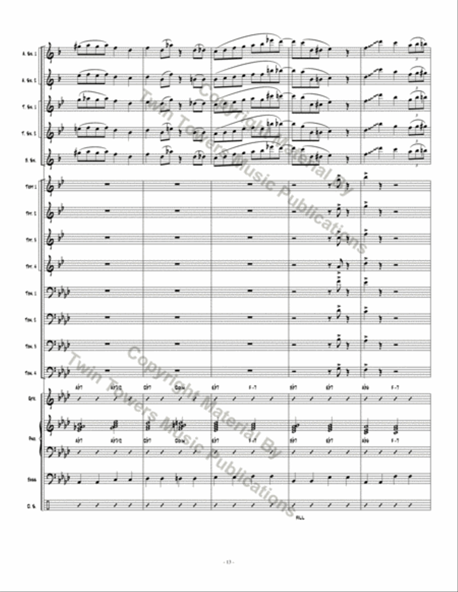Don't Get Caught Don't Get Caught Jazz Ensemble scores gallery preview page 13