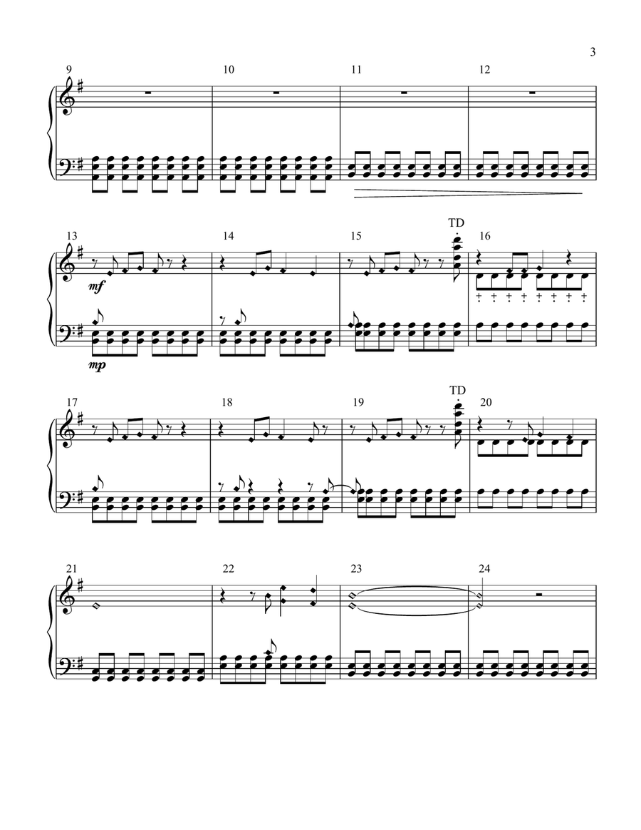 Major Tom (coming Home) Handbell Choir scores gallery preview page 3
