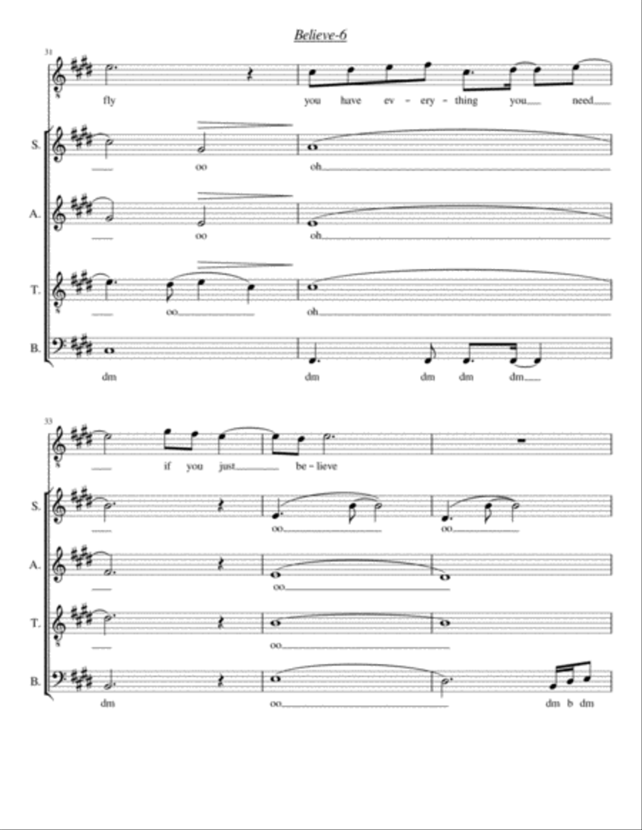 Believe 4-Part scores gallery preview page 6