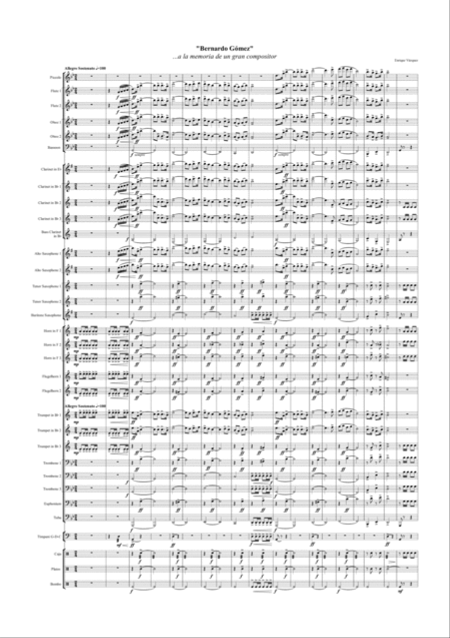 Bernardo Gómez Concert Band scores gallery preview page 3