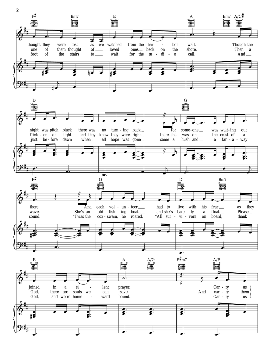 Home From The Sea Home From The Sea Piano, Vocal, Guitar scores gallery preview page 2