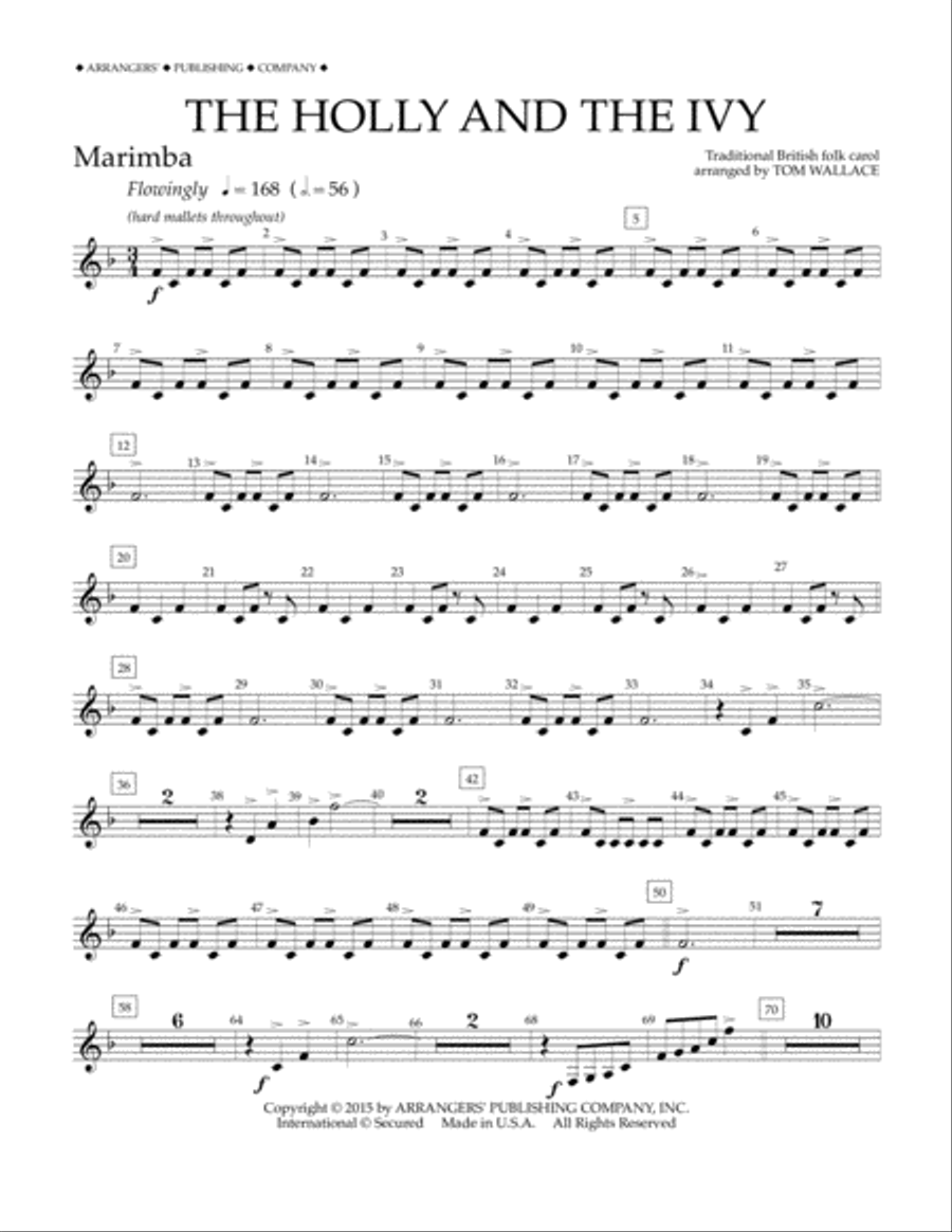 The Holly and the Ivy - Marimba Concert Band scores gallery preview page 1