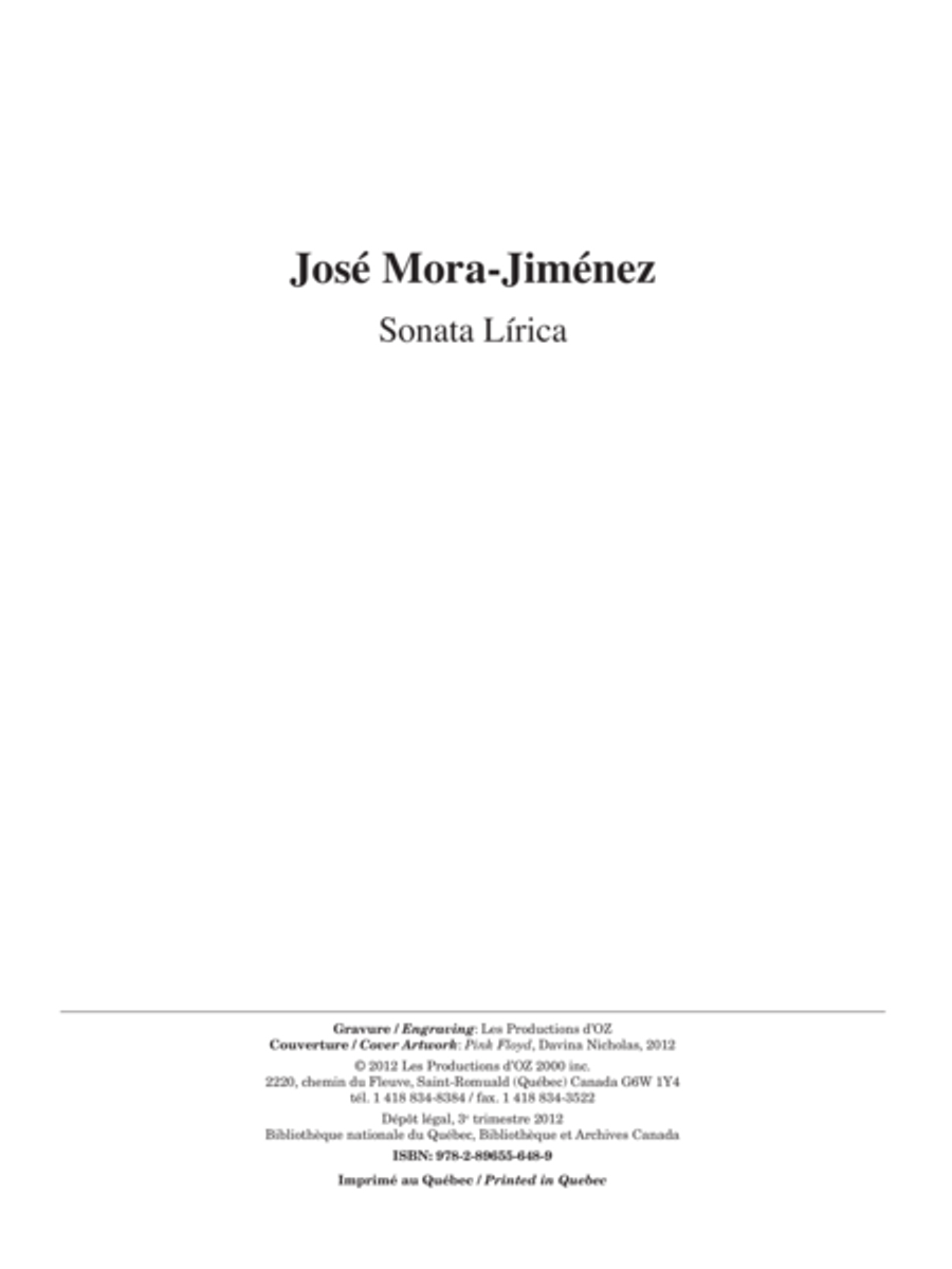 Sonata Lírica Classical Guitar scores gallery preview page 1