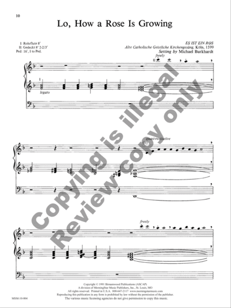 Five Advent Hymn Improvisations, Set 1 Organ scores gallery preview page 6