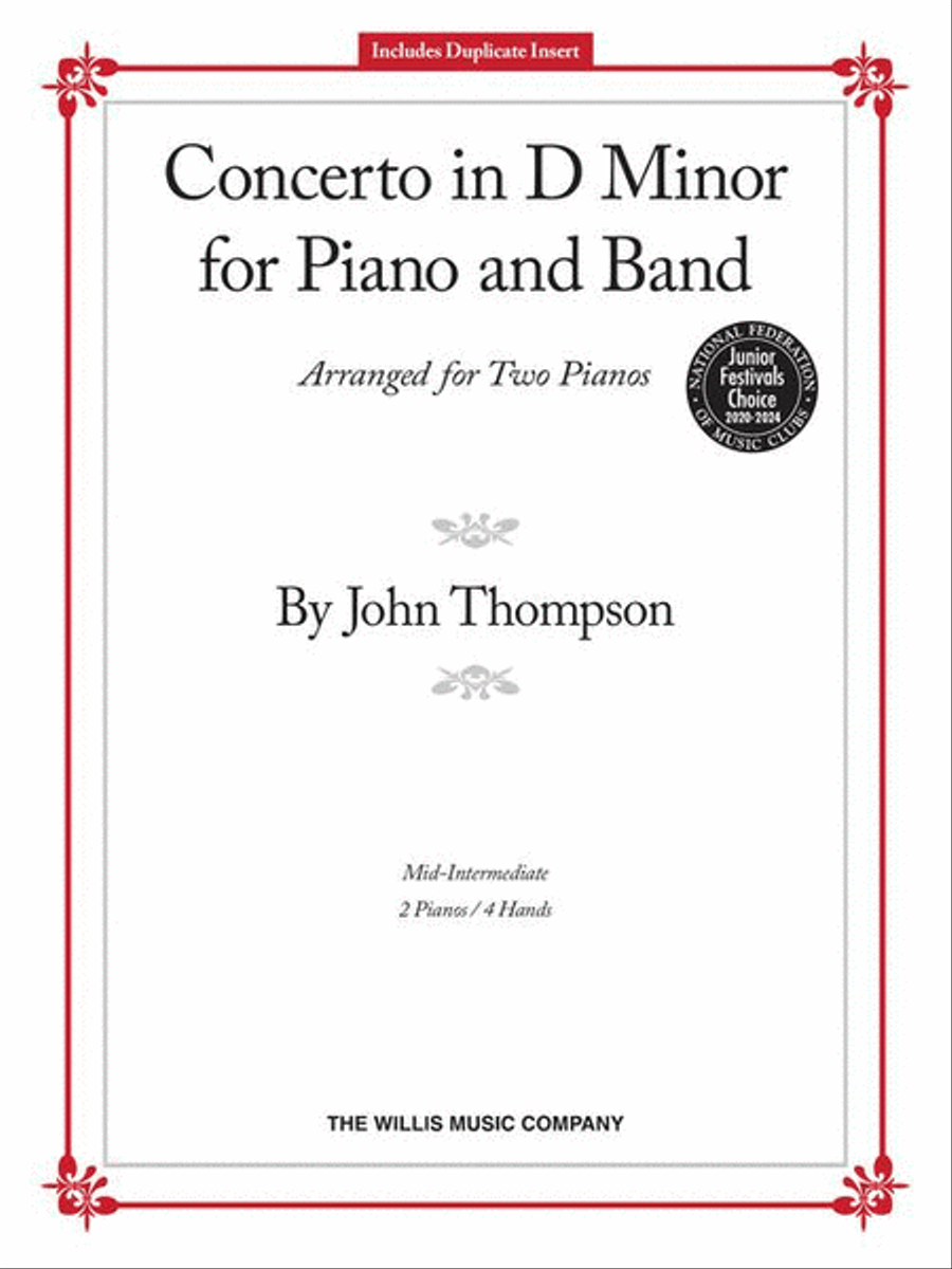 Concerto in D Minor Piano Solo scores gallery preview page 2