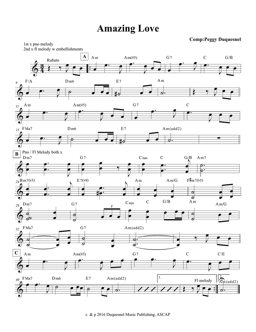 Amazing Love Small Ensemble scores gallery preview page 1