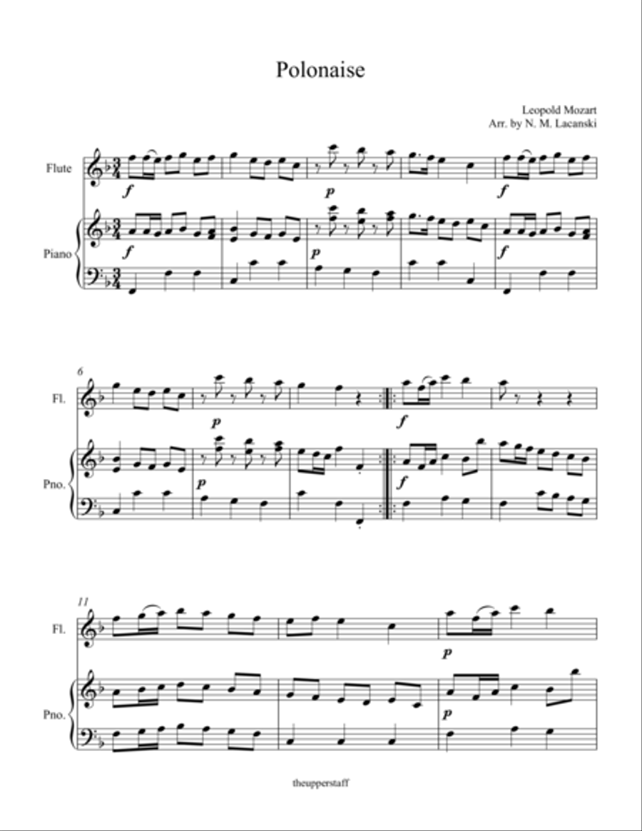 Polonaise Flute Solo scores gallery preview page 1