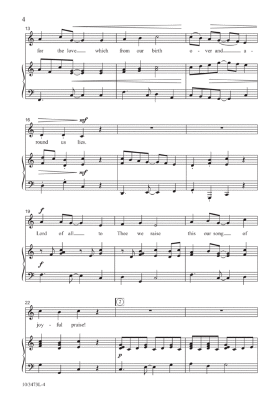 Song of Joyful Praise Song of Joyful Praise Unison Choir scores gallery preview page 4