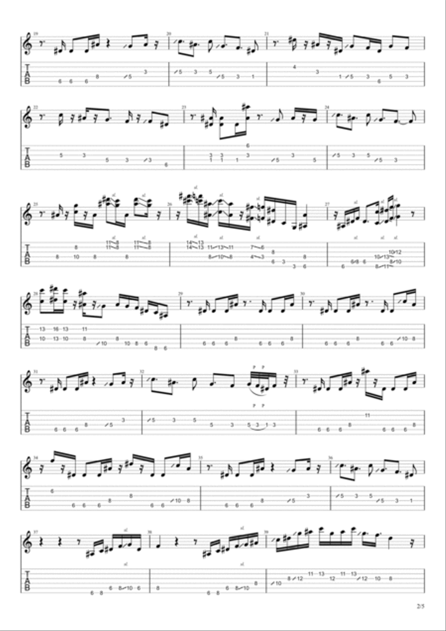 Take You Out Piano scores gallery preview page 2