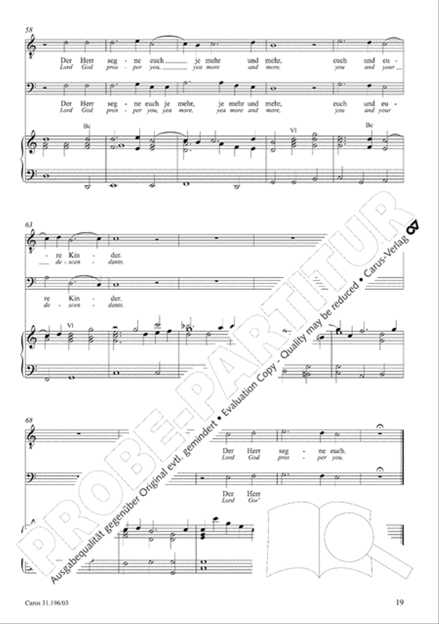 The Lord is mindful of us (Der Herr denket an uns) STB scores gallery preview page 20