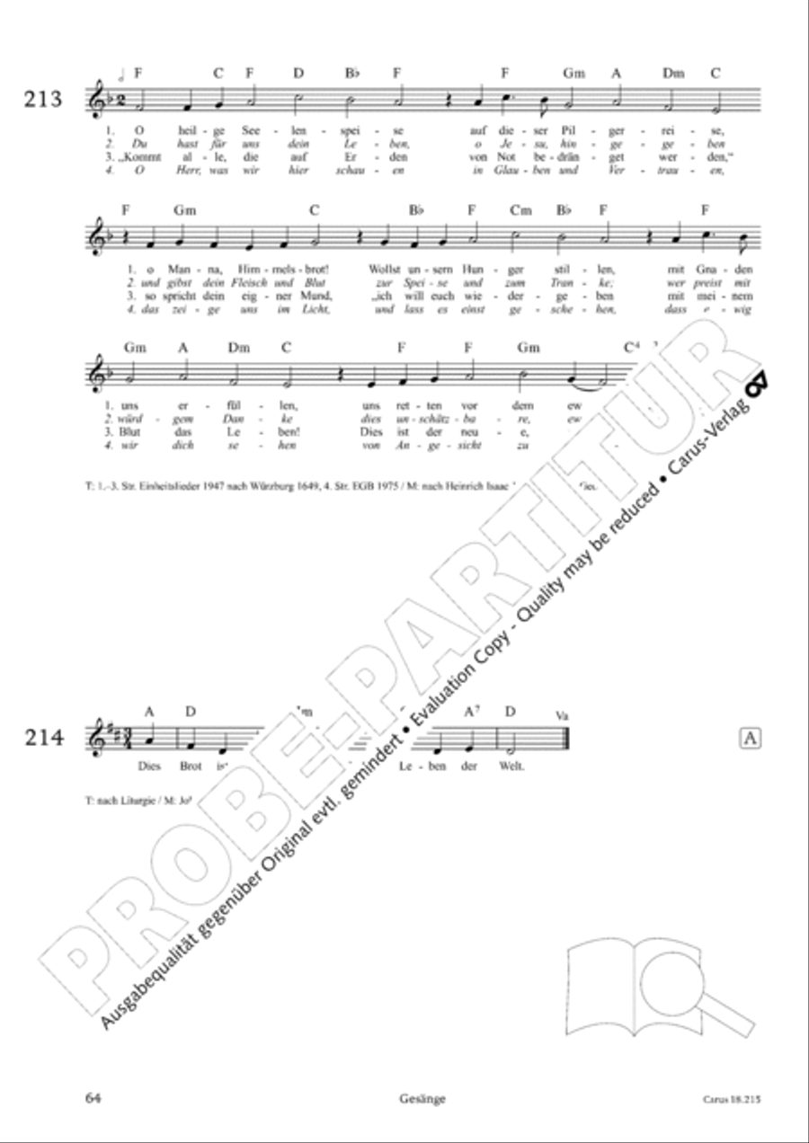 Gitarrenbuch zum Gotteslob Guitar scores gallery preview page 61