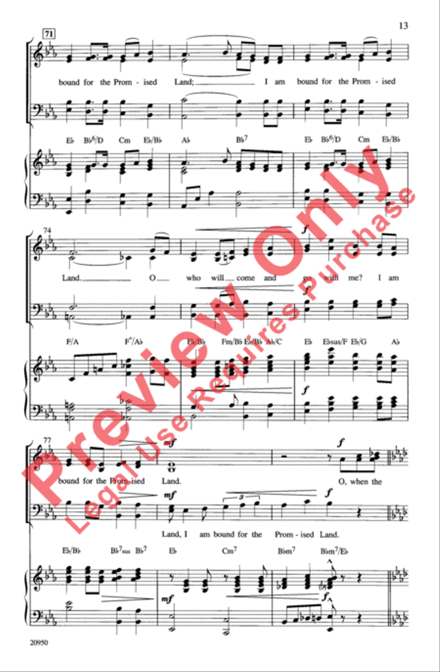 Fly Away Medley 4-Part scores gallery preview page 13