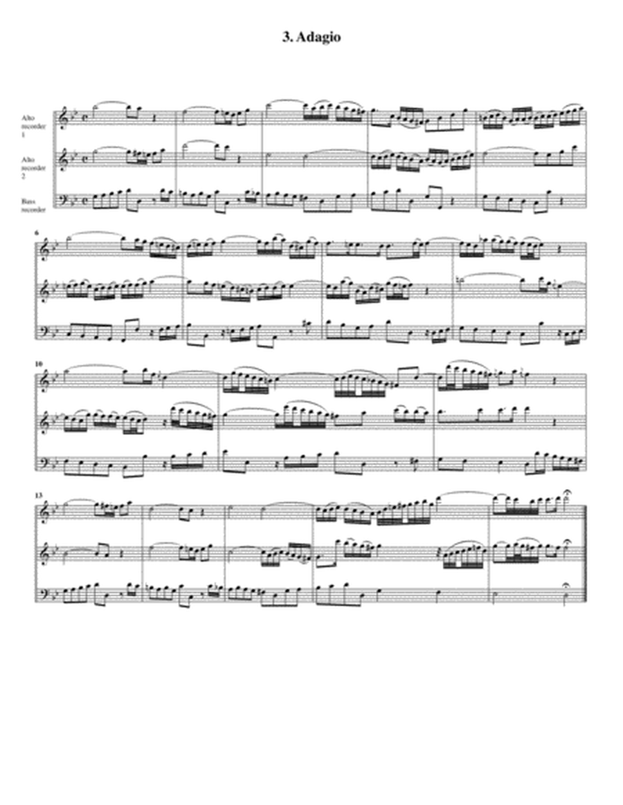 Trio sonata, BWV 1038 (arrangement for 3 recorders)