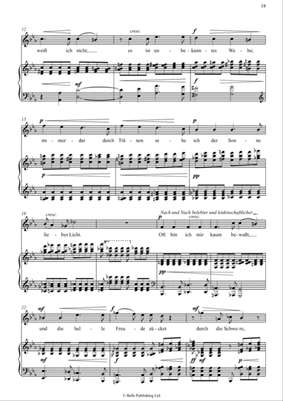 Verborgenheit (Original key. E-flat Major) Voice Solo scores gallery preview page 2