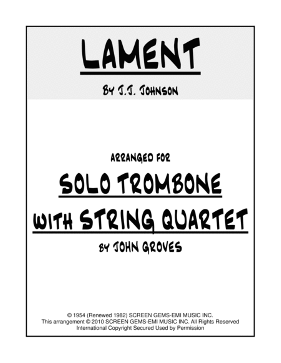 Lament Chamber Orchestra scores gallery preview page 1