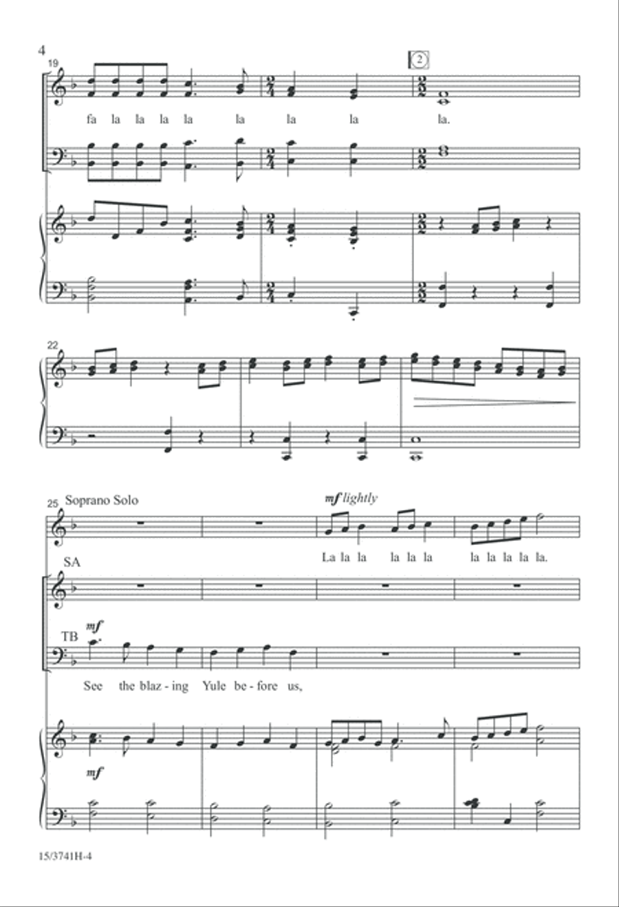 Deck the Hall Deck the Hall 4-Part scores gallery preview page 4