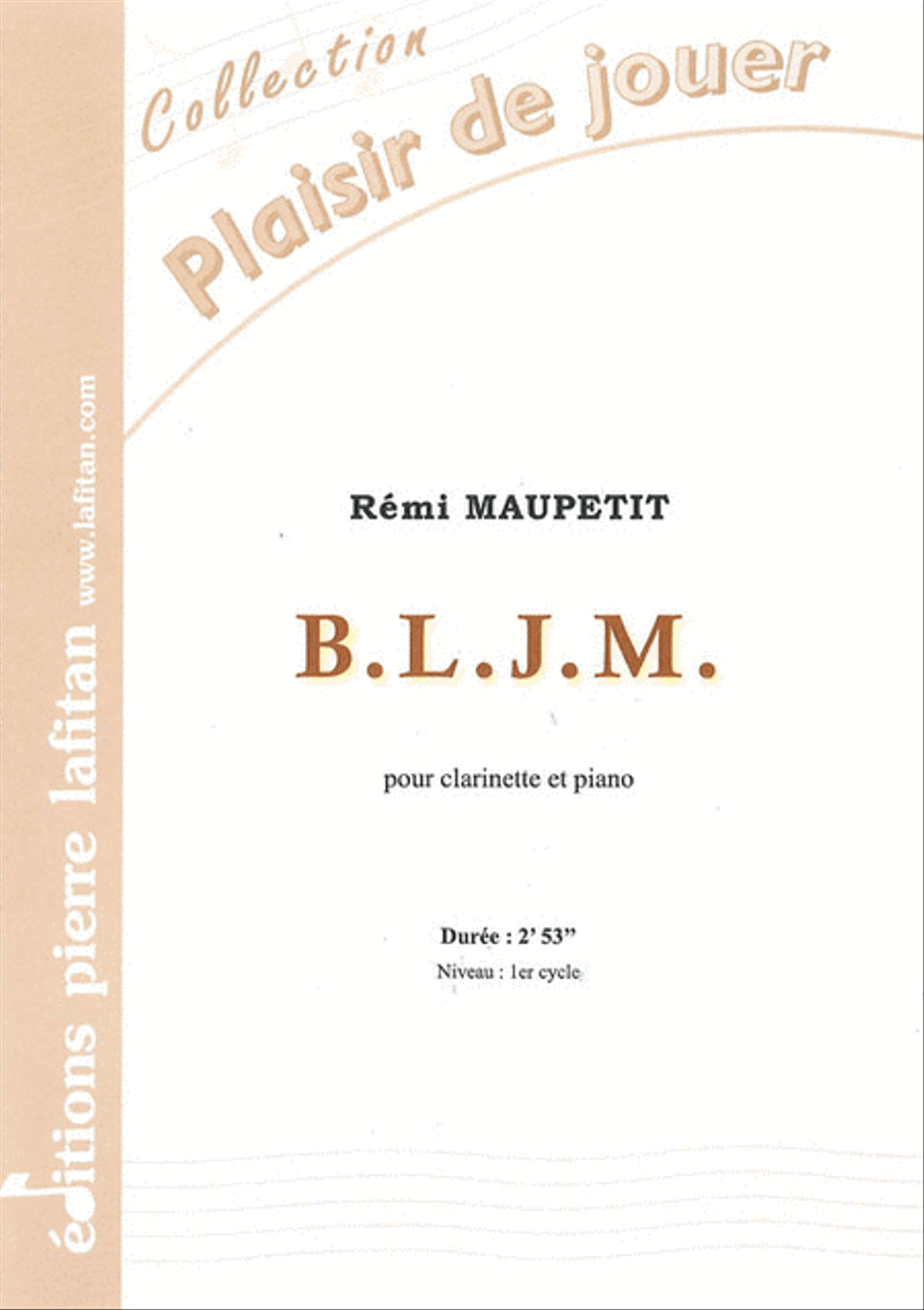 B.L.J.M. B.L.J.M. Clarinet Solo scores gallery preview page 1