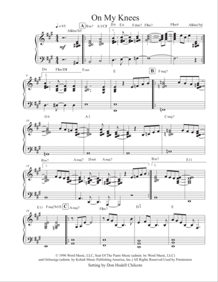 On My Knees Jazz Ensemble scores gallery preview page 2