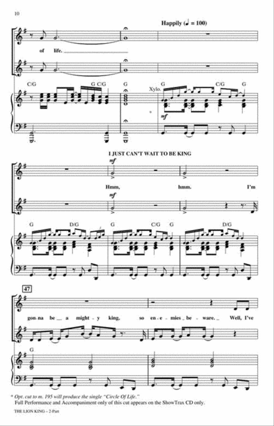 The Lion King (Medley) 2-Part scores gallery preview page 4