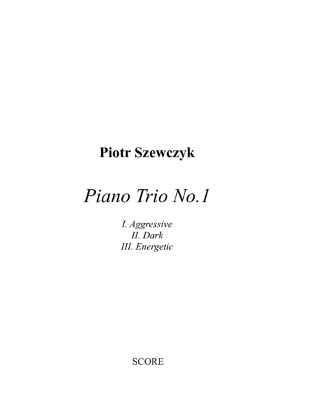 Piano Trio No.1