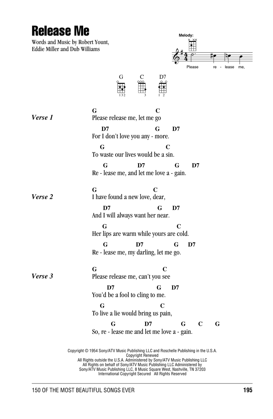Release Me Ukulele scores gallery preview page 1