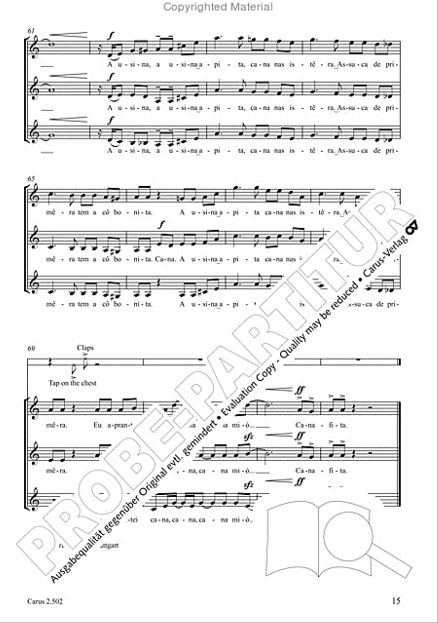 Makumbebe II. Latin American Choral Repertoire. Carmina mundi. Music + CD Choir scores gallery preview page 16