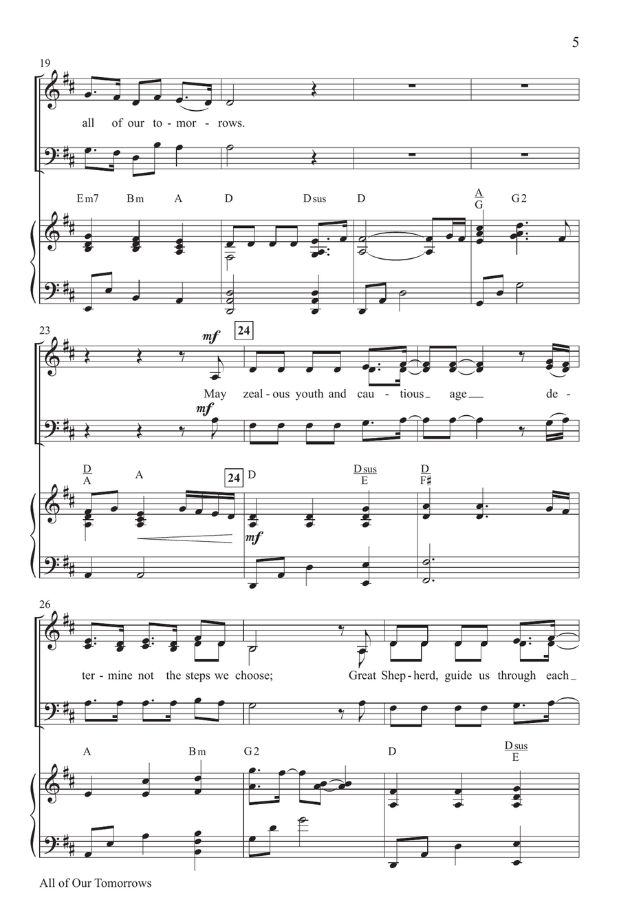 All of Our Tomorrows All of Our Tomorrows 4-Part scores gallery preview page 4