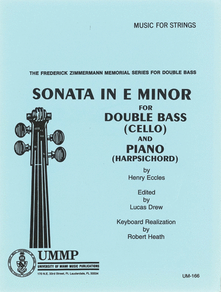 Sonata in E Minor for Double Bass (Cello) and Piano (Harpsichord)