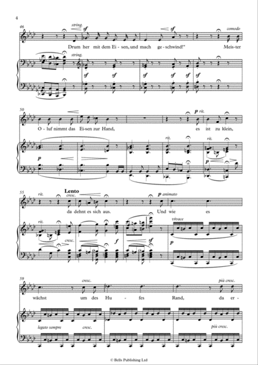 Odins Meeresritt, Op. 118 (F minor) Voice Solo scores gallery preview page 4