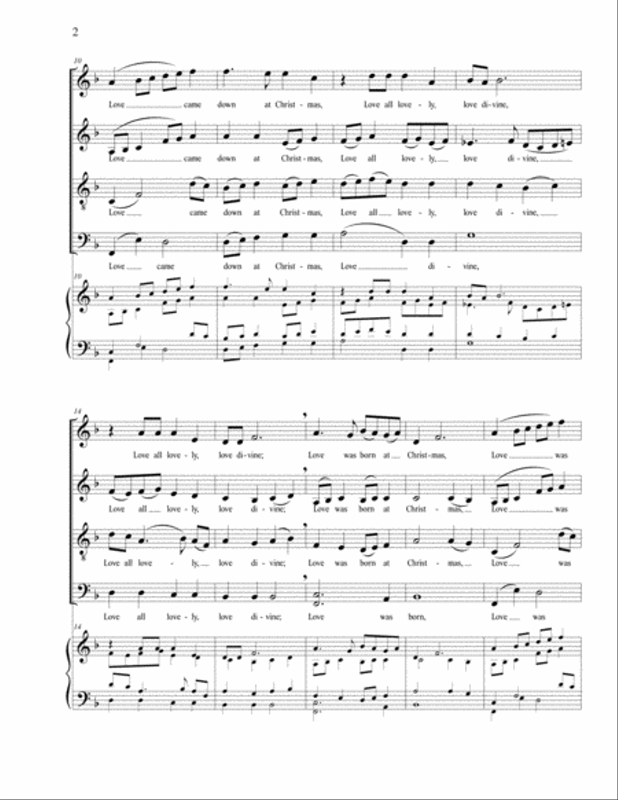 Love Came Down (SATB acapella) - Brenda Portman 4-Part scores gallery preview page 2