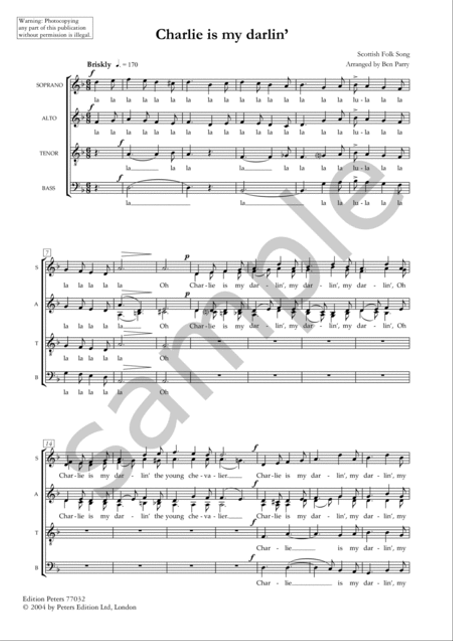 Charlie is My Darling for SSAATTBB Choir SSAATTBB scores gallery preview page 2