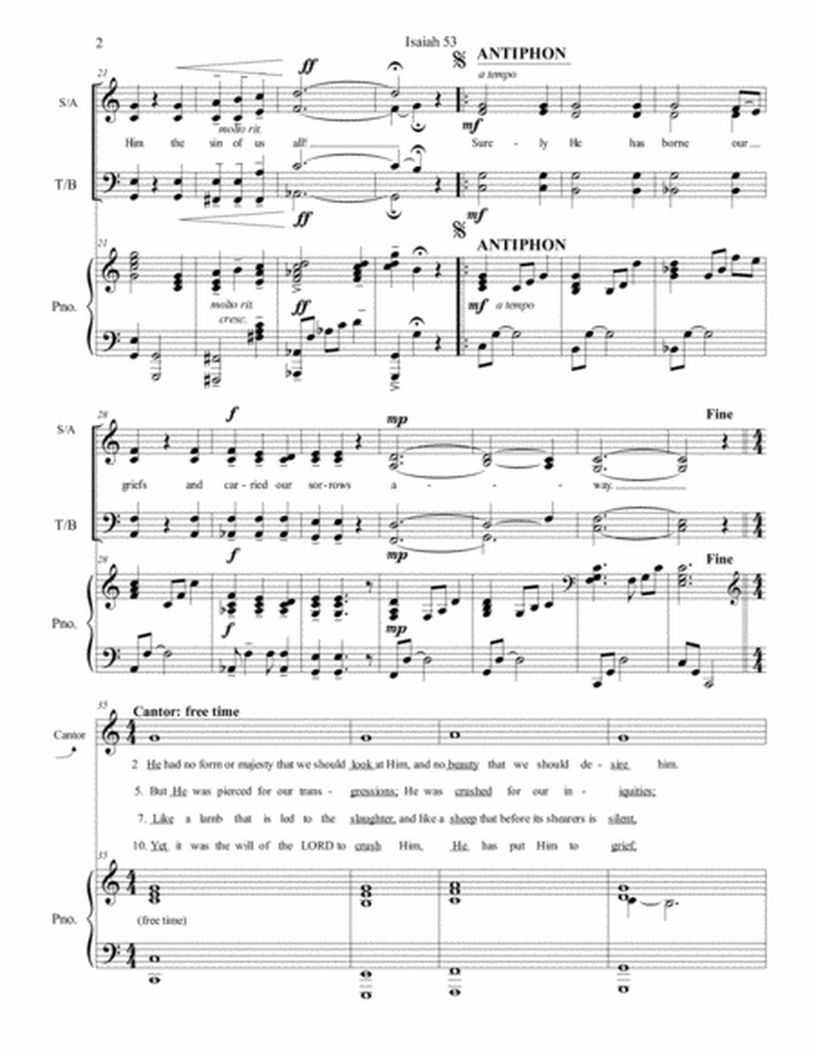 Isaiah 53 (for Cantor and Choir)
