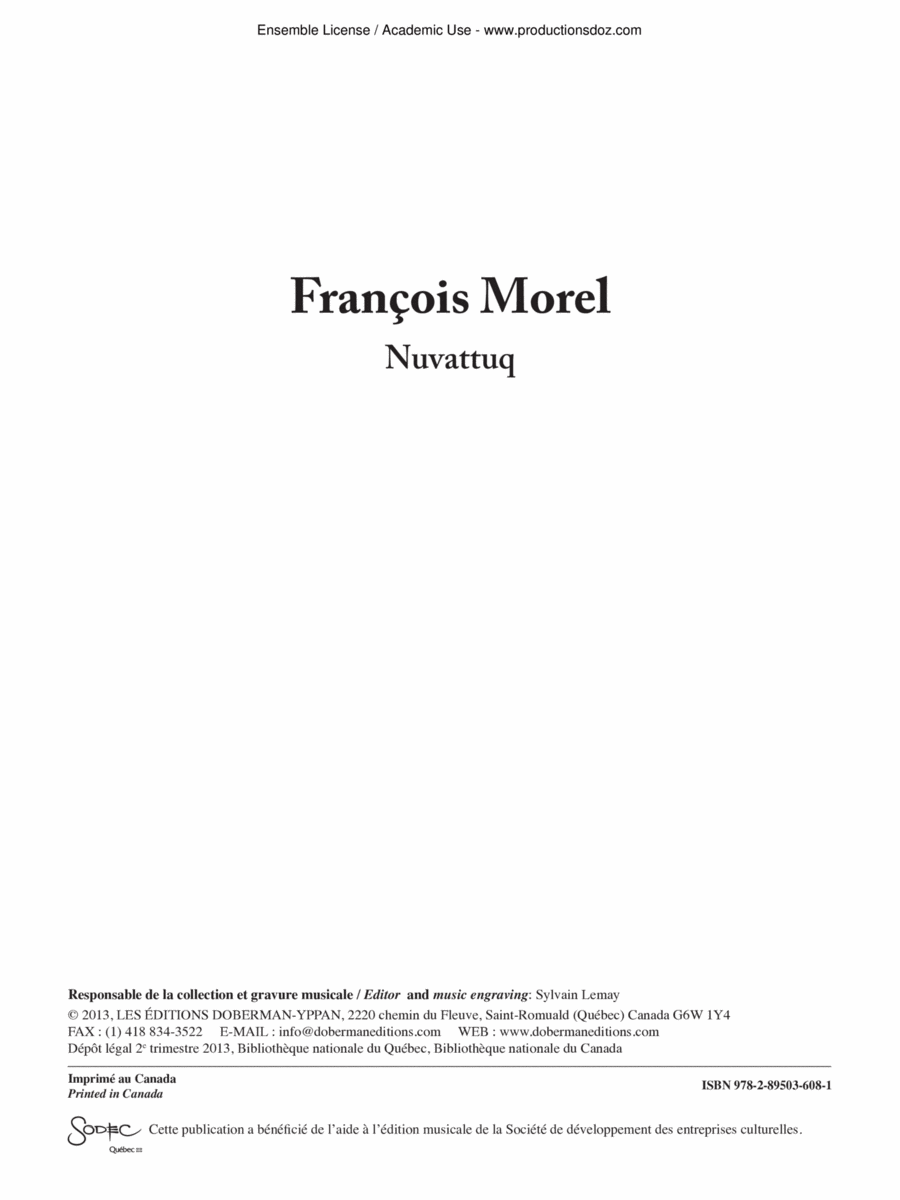 Nuvattuq Flute scores gallery preview page 1