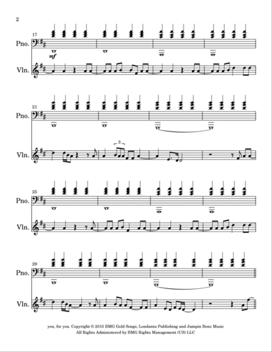 Rise Up Rise Up Violin Solo scores gallery preview page 2