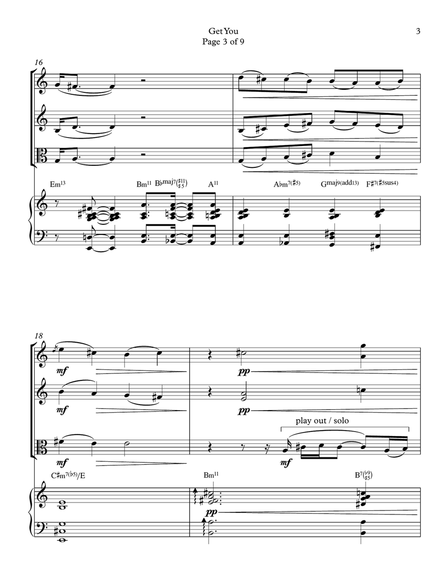 Get You Get You Small Ensemble scores gallery preview page 3