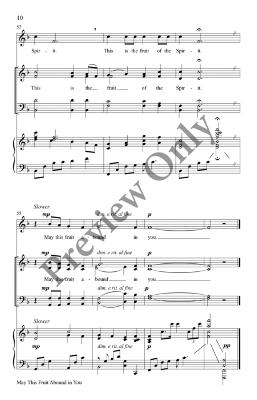 May This Fruit Abound in You 4-Part scores gallery preview page 9