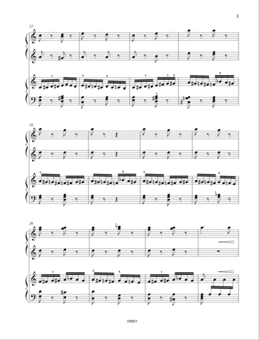 The Flight of the Bumble-Bee Piano Duet scores gallery preview page 2