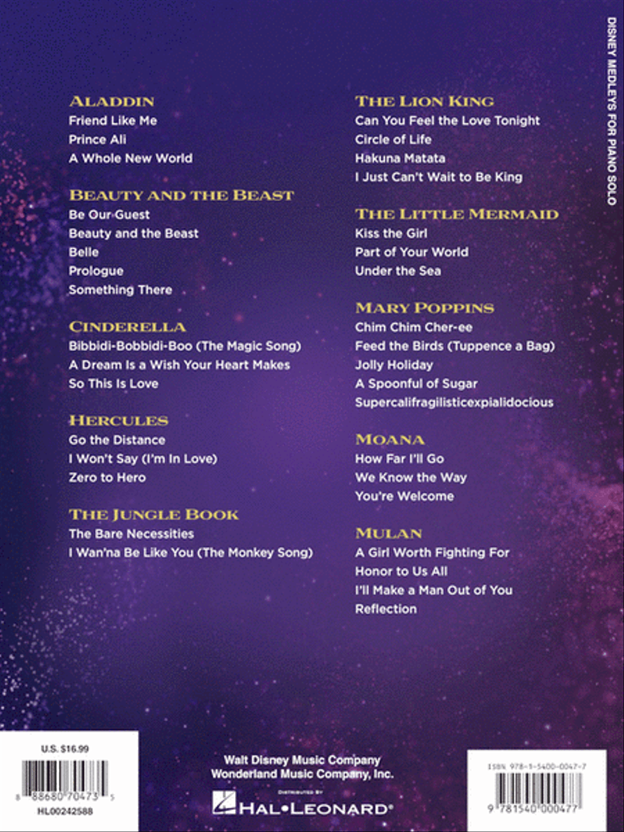Disney Medleys for Piano Solo Piano Solo scores gallery preview page 5