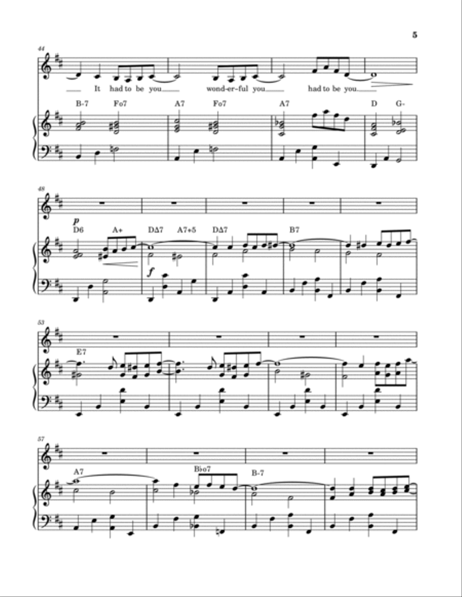 It Had To Be You (Voice and Piano) Voice Solo scores gallery preview page 5