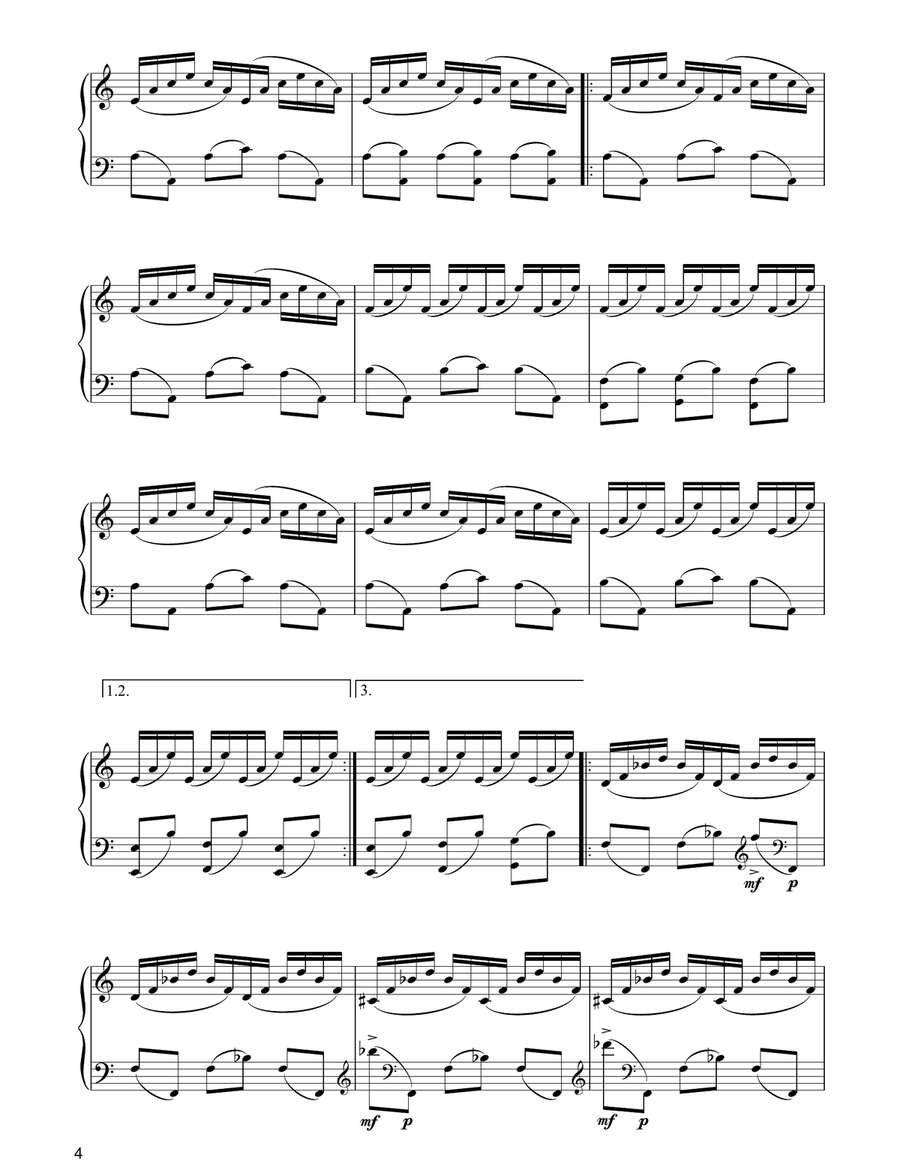 Dance from Akhnaten, Act 2 Scene 3 Piano Solo scores gallery preview page 4