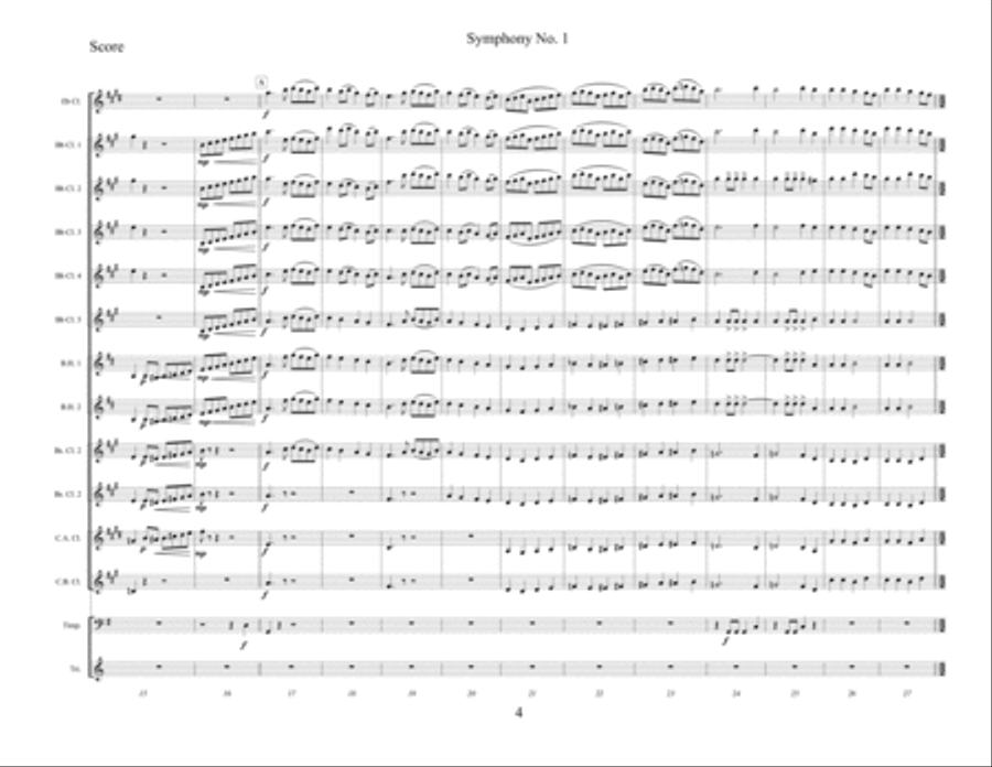 Symphony No. 1, Finale Symphony No. 1, Finale Clarinet Choir scores gallery preview page 3