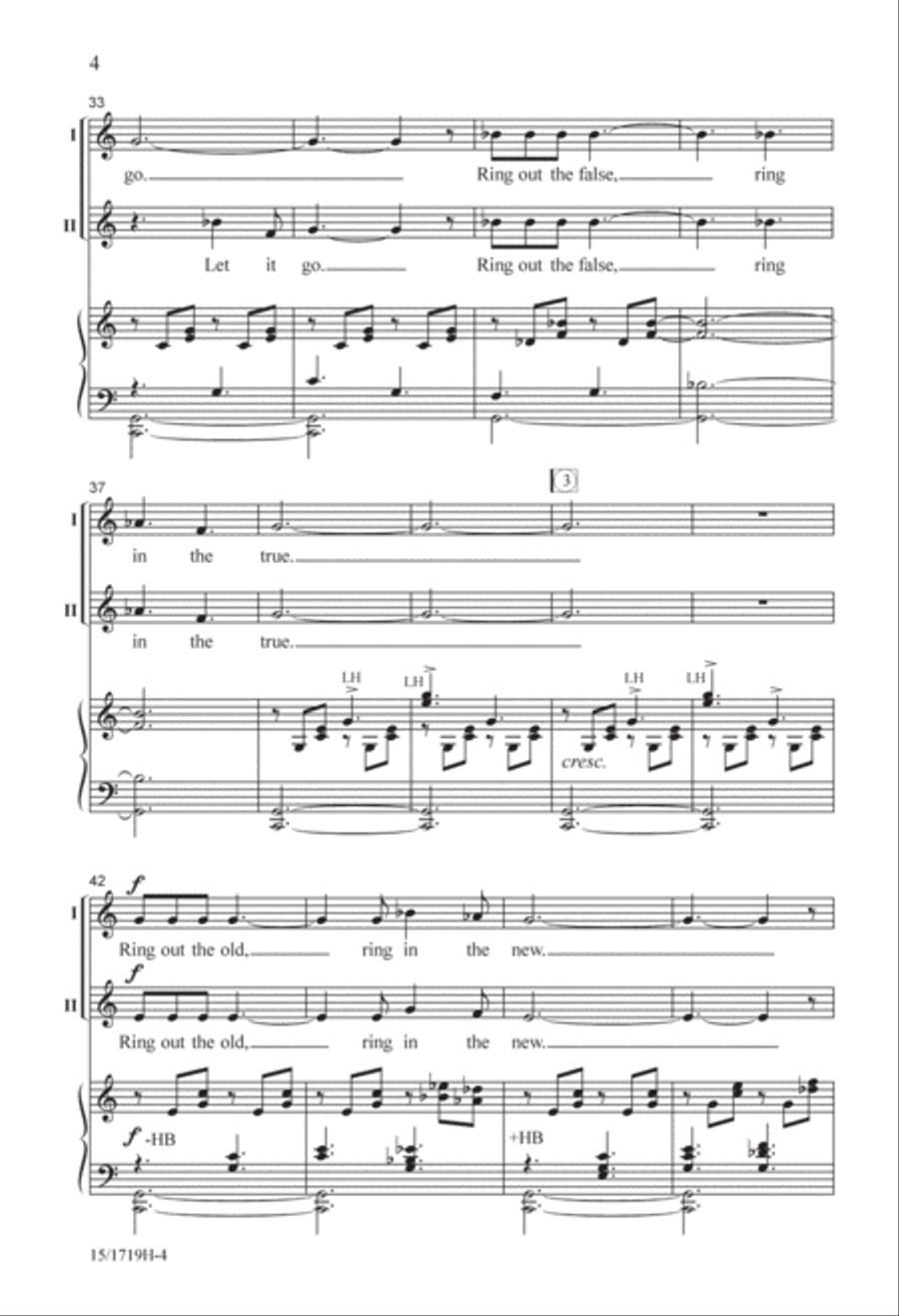 Ring Out, Wild Bells 2-Part scores gallery preview page 4