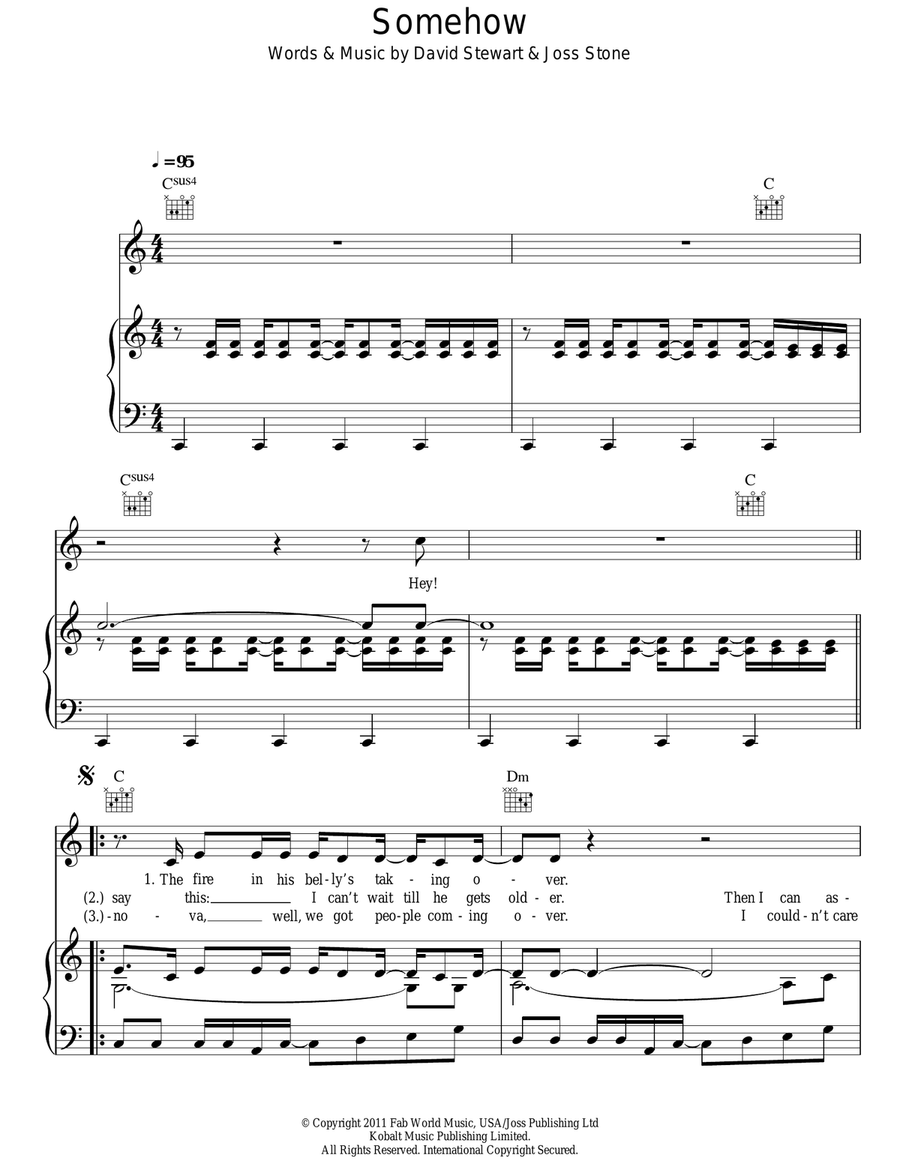Somehow Acoustic Guitar scores gallery preview page 1