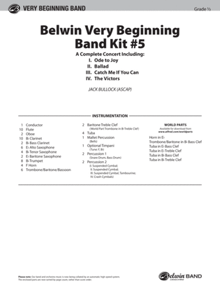 Belwin Very Beginning Band Kit #5: Score
