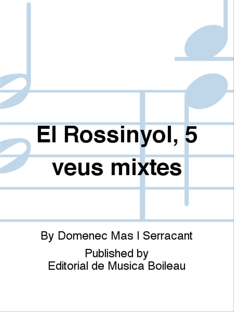 El Rossinyol, 5 veus mixtes Mixed Choir scores gallery preview page 1